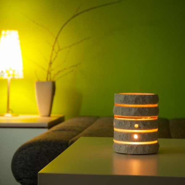 Lapis Nox stone lamp handmade in Croatia