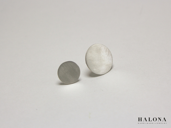 Different sized Circle stud Earrings Halona