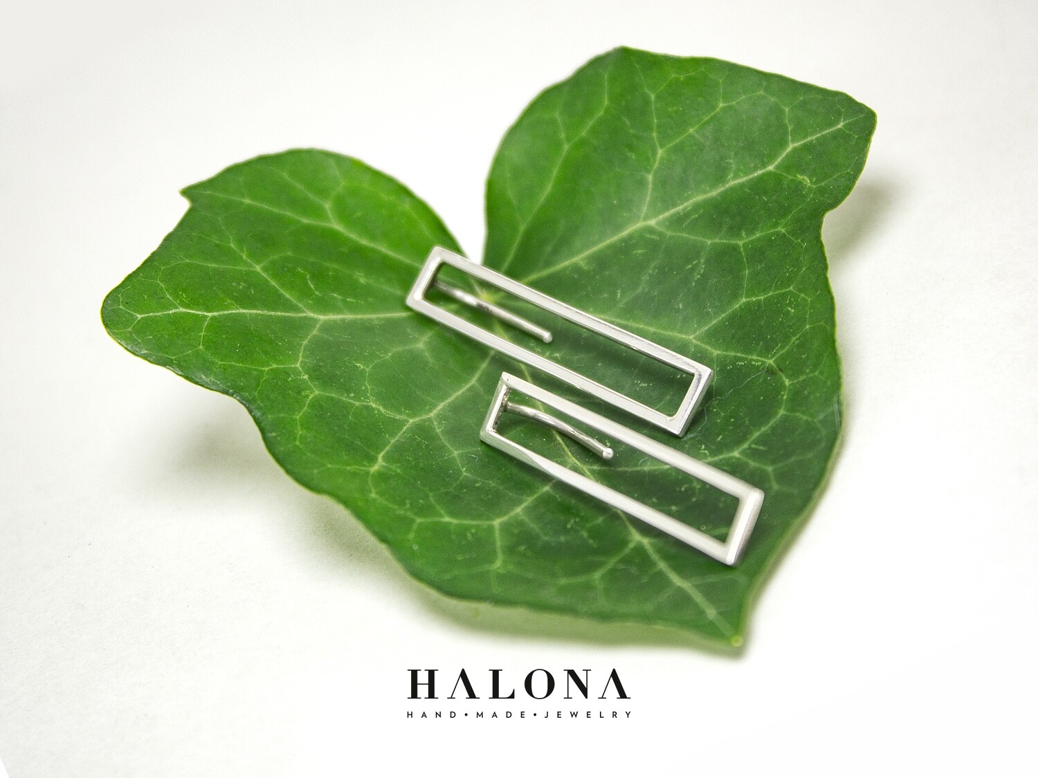 Handmade Silver stud Earrings Halona