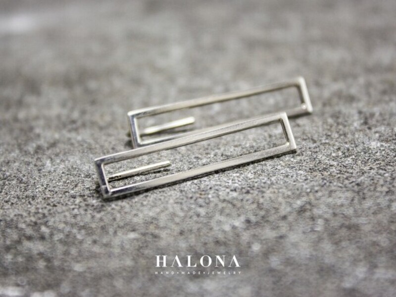 Handmade Silver stud Earrings Halona