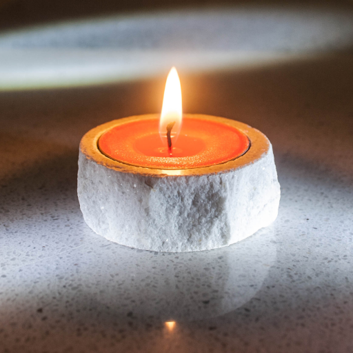 Lapis Nox stone candelholder