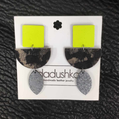 Dadushka leather earrings