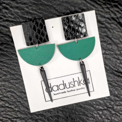 Dadushka leather earrings